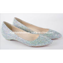 2016 Wedding Shoes Fashion Diamond Flat Women Shoes (Hcy02-663)